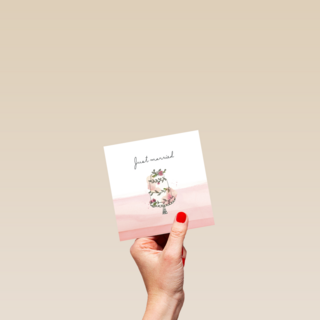 watercolor just married