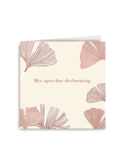 Met oprechte deelneming kaart vierkant