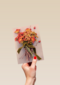 herfst kaart met herfstbloemen