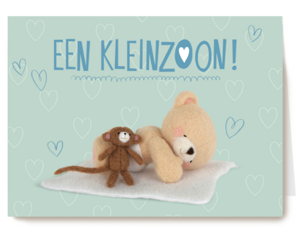 Een knuffelaapje voor jullie kleinzoon