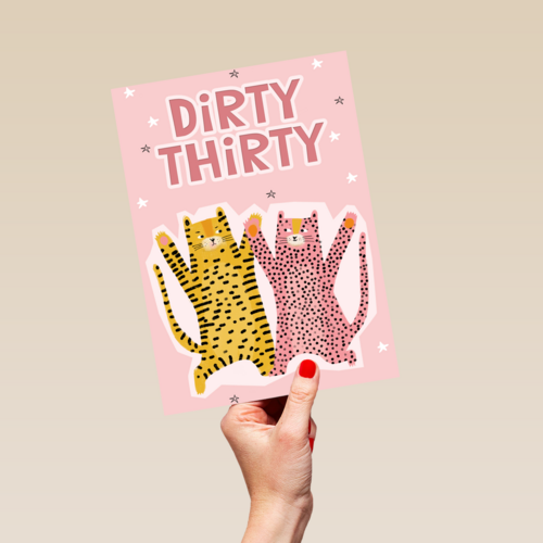dirty thirty with two cats