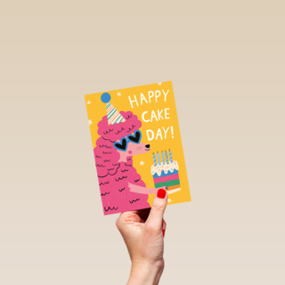 Verjaardagskaart Happy Cake Day