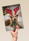 Kerstmis Hond Met Gewei