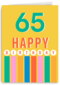Kleurige 65 jaar verjaardagskaart