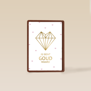 valentijnskaart stijlvol jij bent goud waard