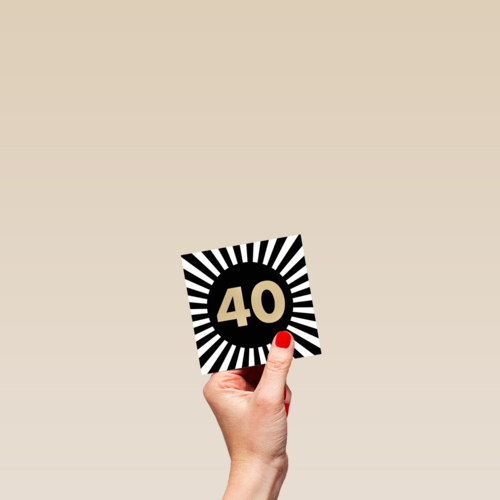 40 in het middenpunt