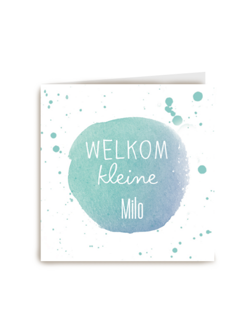 watercolor welkom kleine vent