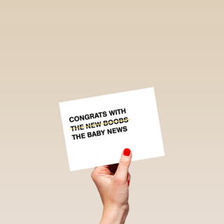 congrats with the new boobs