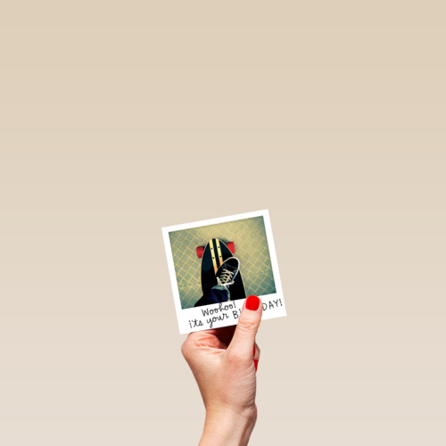polaroid kaart woohoo its your birthday