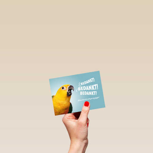 bedankt bedankt bedankt van een vogel