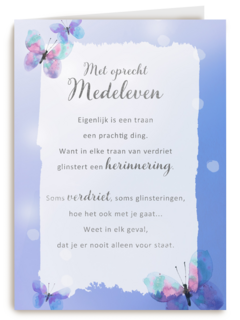 Condoleancekaart Met oprecht medeleven More than words
