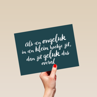 als een ongeluk in een klein zit