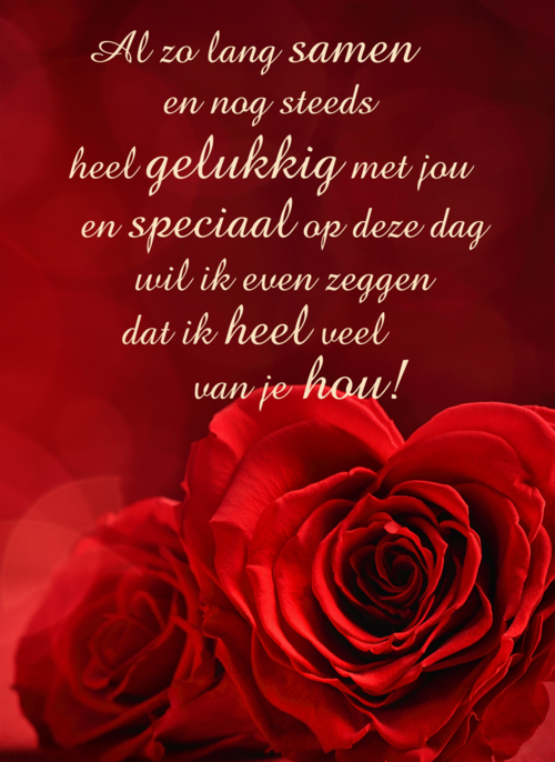 Valentijnskaart al zo lang samen