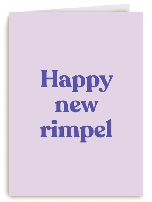Verjaardagskaart vrouw grappig Happy new rimpel