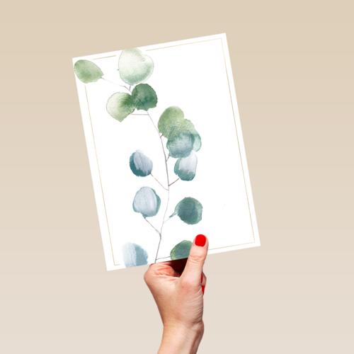 blanco condoleancekaart met plant