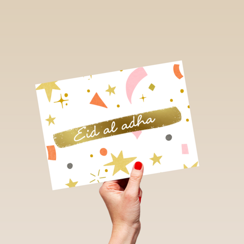offerfeest kaart gouden sterren