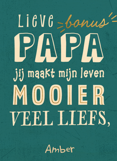 vaderdag kaart lieve bonus papa