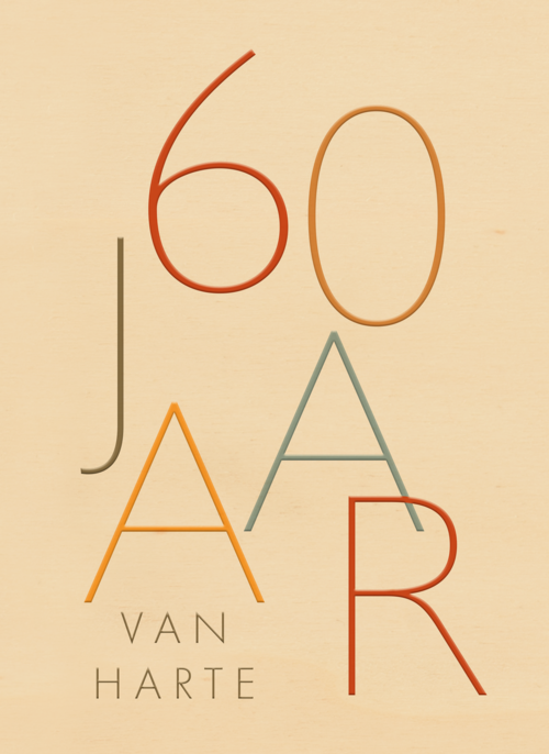 Stijlvolle verjaardagskaart 60 jaar van harte