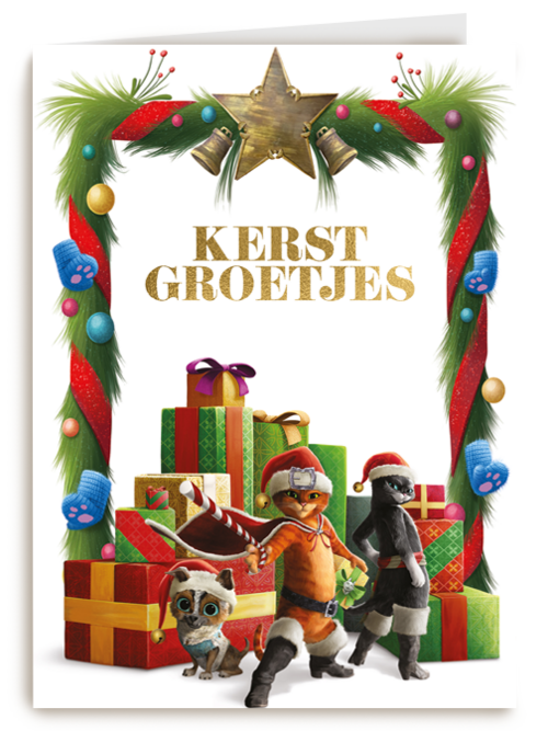 Puss in boots kerstgroetjes