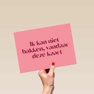 Ik kan niet bakken