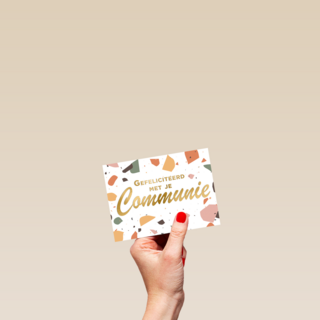 Stijlvolle kaart communie