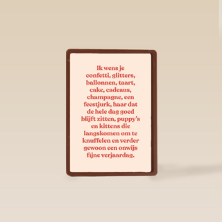 Verjaardagskaart hip vrouw ik wens je heel veel