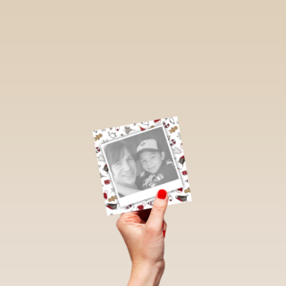 fotokaart vierkant kerst polaroid foto