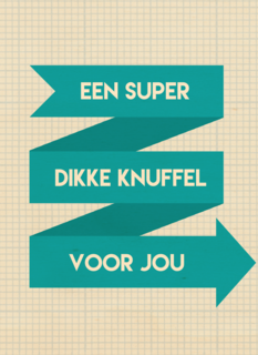 sporta op kamp kaart een superdikke knuffel voor jou