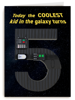 Star Wars verjaardagskaart 5 jaar