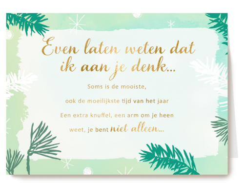 Kerstkaart speciale momenten Even laten weten dat ik aan je denk