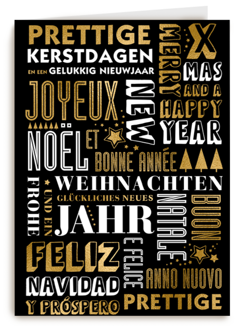 Kerstkaart zakelijk meerdere talen