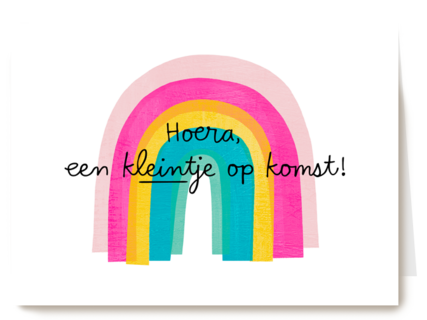 zwangerschap felicitatie klassiek hoera een kleintje op komst