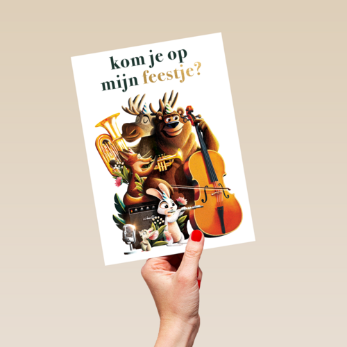 Folio Kom je op mijn feestje uitnodiging
