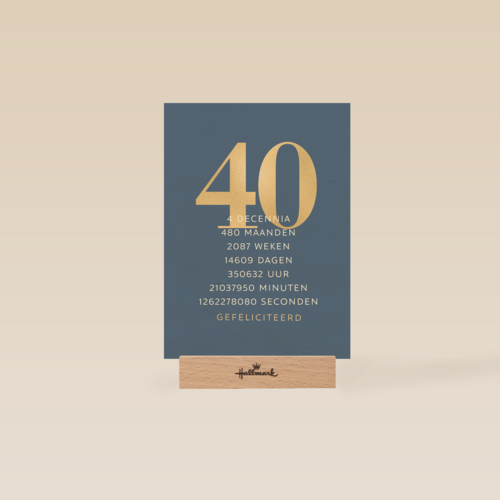 verjaardagskaart 40 4 decennia