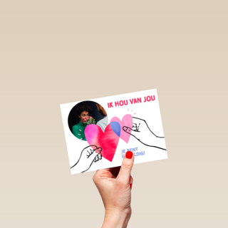 Ik hou van jou fotokaart hartjes