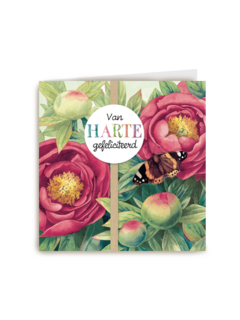 marjolein bastin van harte gefeliciteerd bloemen vlinder