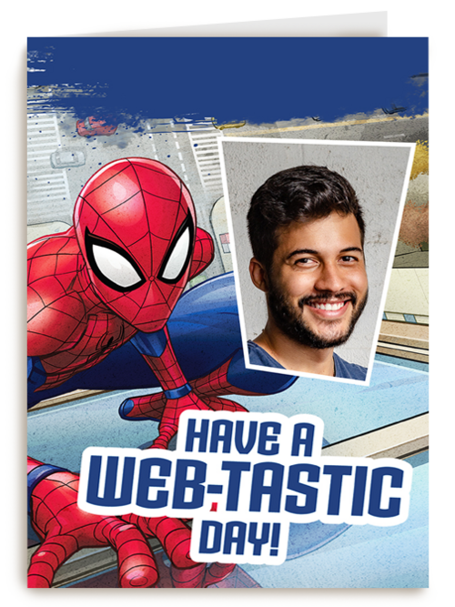 Spiderman fotokaart web tastic day