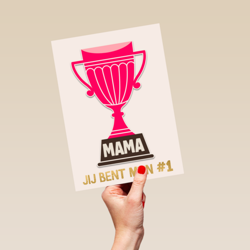 Complimentkaart mama jij bent mijn nummer 1