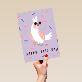 Zomer kaart Happy bird day