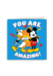 Bedankt kaart Mickey en Donald