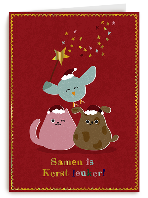Kerstkaart Hallmark | Kinderpostzegels - Samen
