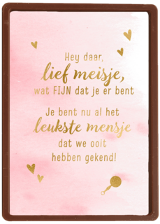 Babykaart dochter Hey daar lief meisje