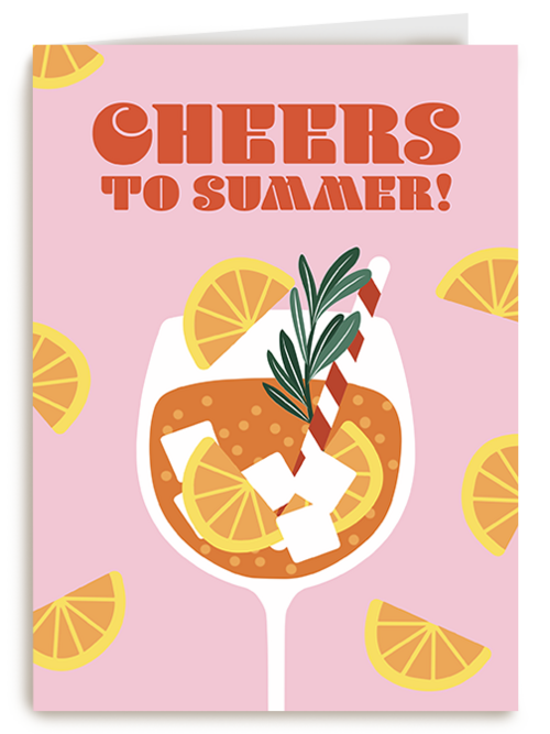 Kaart Hallmark | Groetjes Uit | Cheers To Summer Cocktail