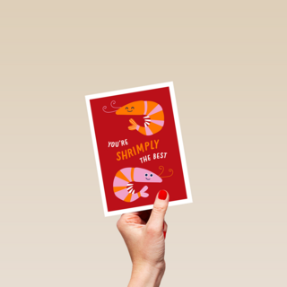 Compliment kaart you are shrimply the best