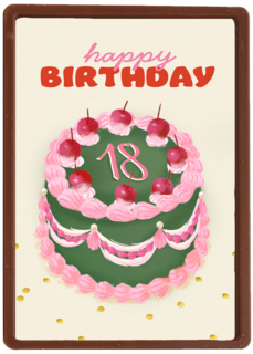 happy birthday cake with 18