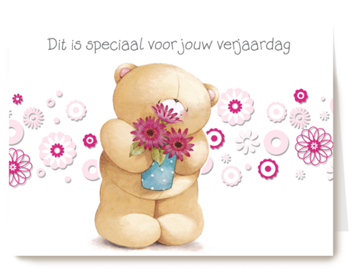 Verjaardagskaart Hallmark | Beer Met Vaas Bloemen