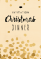 Kerstkaart invitation christmas dinner