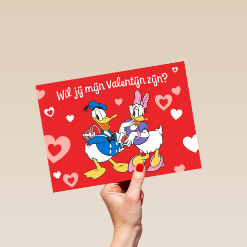 Wil jij mijn valentijn zijn donald duck
