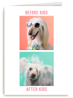 Moederdagkaart grappig before and after kids