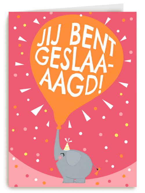 Olifant Jij bent geslaagd